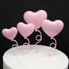 Plastic Heart Cake Flag Cupcake Pennant Valentine's Day Cake Topper Cake Decoration Party Supplies