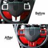 Car Steering Wheel Moulding Cover Trim For 2009-14 Dodge Challenger Charger Red