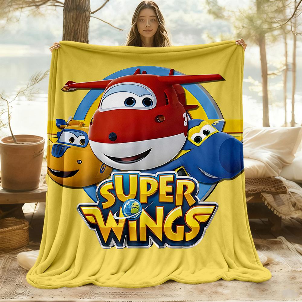 1 шт. Плед Super Wings для улицы, легкий, из фланели, мягкий и теплый, для использования в любое время года, для дивана, улицы, кемпинга, гостиной012