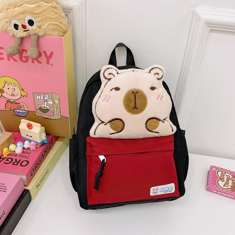 Crayon Shin Chan Capybara Pattern Kids Backpack Breathable Schoolbag Cute Gift