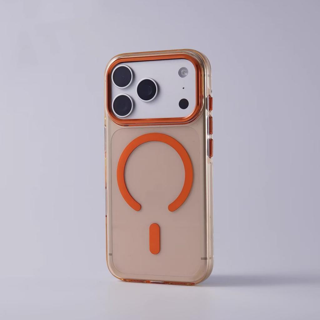 Роскошный матовый бронированный противоударный прозрачный чехол для iPhone 17 Air 16 15 14 13 12 Pro Max Plus для беспроводной зарядки MagSafe, жесткая ПК-крышка