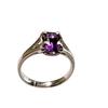 Natural Amethyst Gemstone 925 Sterling Silver Designer Ring Size 4.5 US