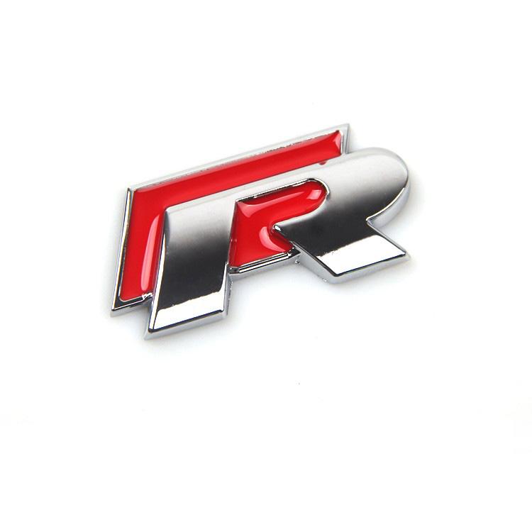 AABIP1 3D Metal Car Body Sticker RLine R Emblem Sticker For Volkswagen Passat b6 Golf Amarok T5 Phaeton Polo Car Body Decoration Paster