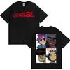 Группа Gorillaz Лицо Искусство Графические Футболки Мужчины Женщины Одежда Ретро Мультфильм Короткий Рукав Футболки Мода Повседневная Большемерная Футболка