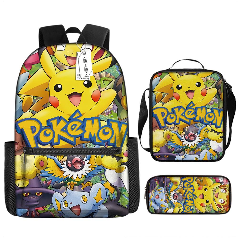 Школьный сезон Студент Школьная сумка Покемон Рюкзак Pokémon Мультяшная сумка Пенал