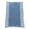 Throw Blanket Handmade Indigo Kasba Tiles 170x120 cm