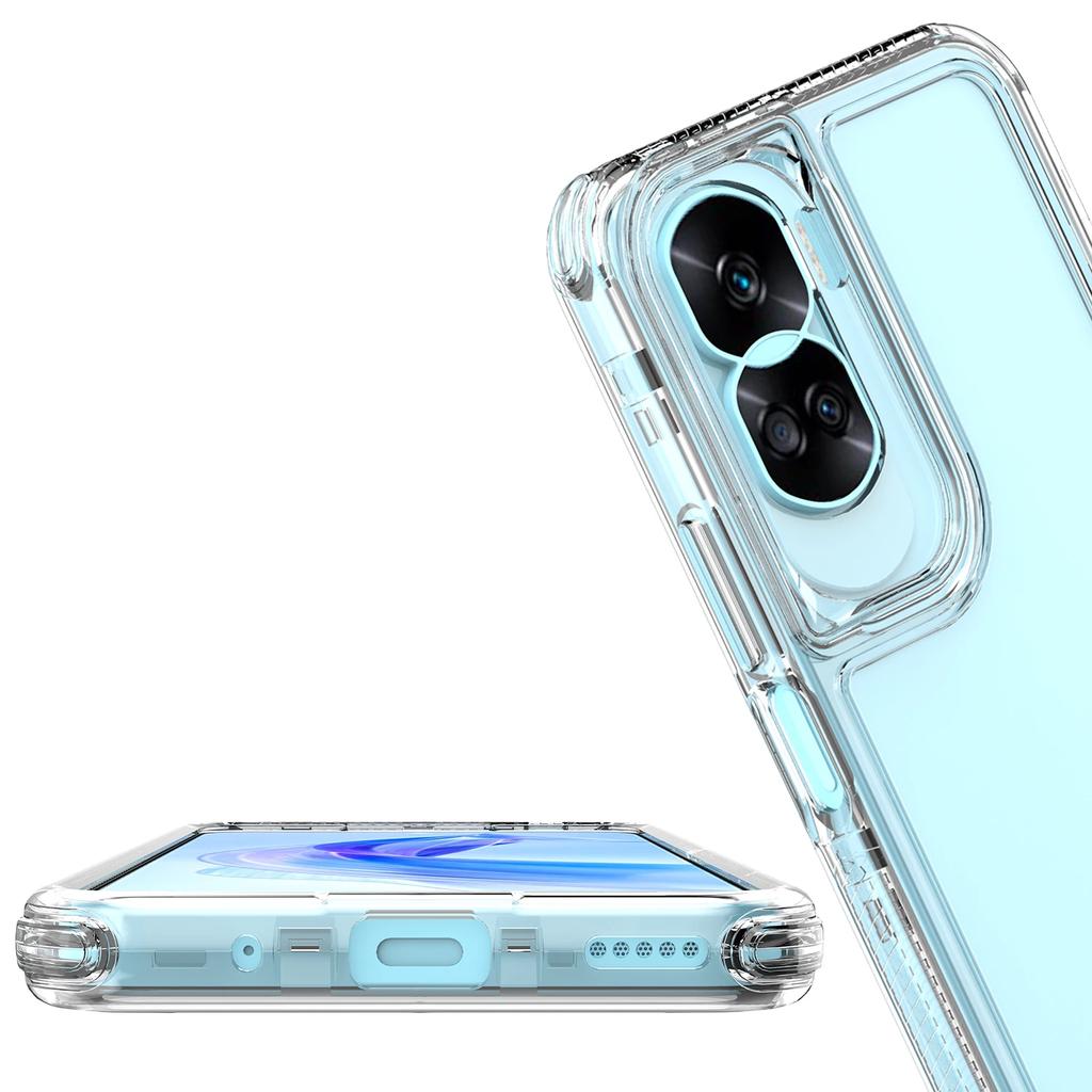 Гибридный противоударный чехол-броня 3 в 1 для Honor 90 Lite 6,7 дюйма Жесткая пластиковая рамка Прозрачная задняя крышка из ТПУ Fundas