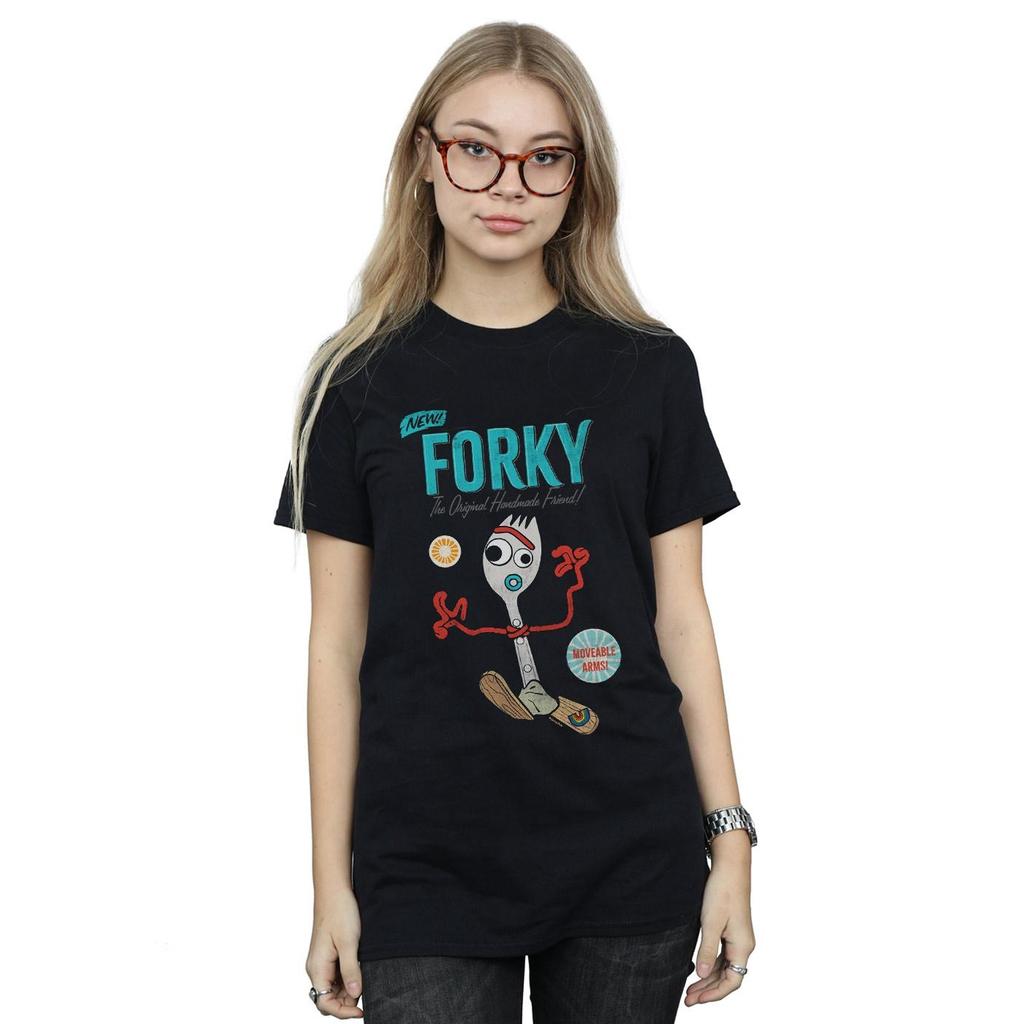 Disney Womens/Ladies Toy Story 4 Forky Handmade Friend Cotton Boyfriend T-Shirt