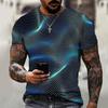 Новая летняя мужская модная футболка с абстрактным принтом, мужская футболка, топ
