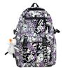 Middle School Student Schoolbag Women Cartoon Print Backpack Men Large Capacity Backpack