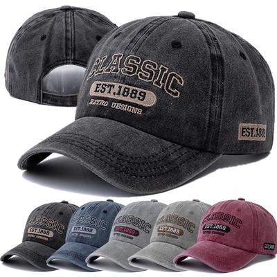 Новая ретро-дизайн вышитая классическая бейсбольная кепка с буквами 1889 года, винтажная потертая кепка, регулируемые шляпы для папы для женщин и мужчин