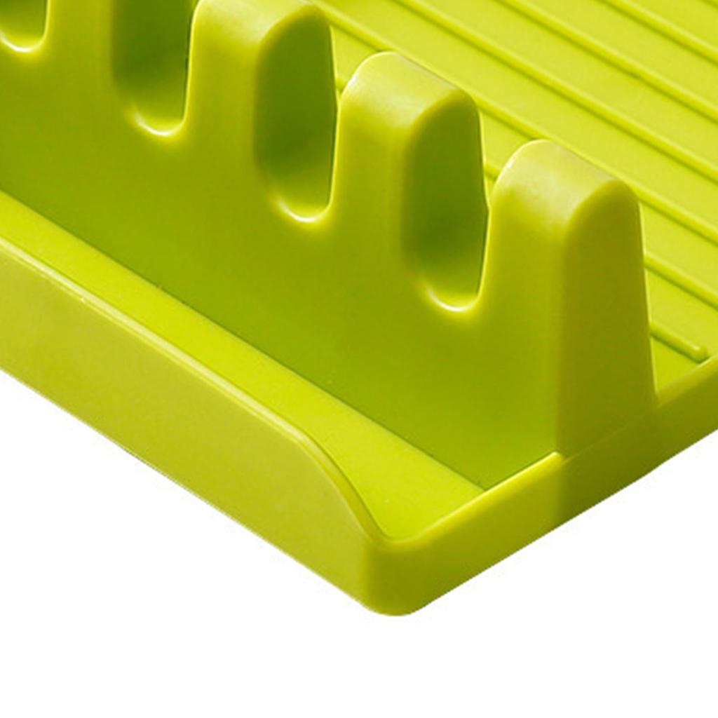 Plastic Utensil Rest with Pot Lid Holder Stand for Ladles Spoon Spatulas Kitchen Supplies