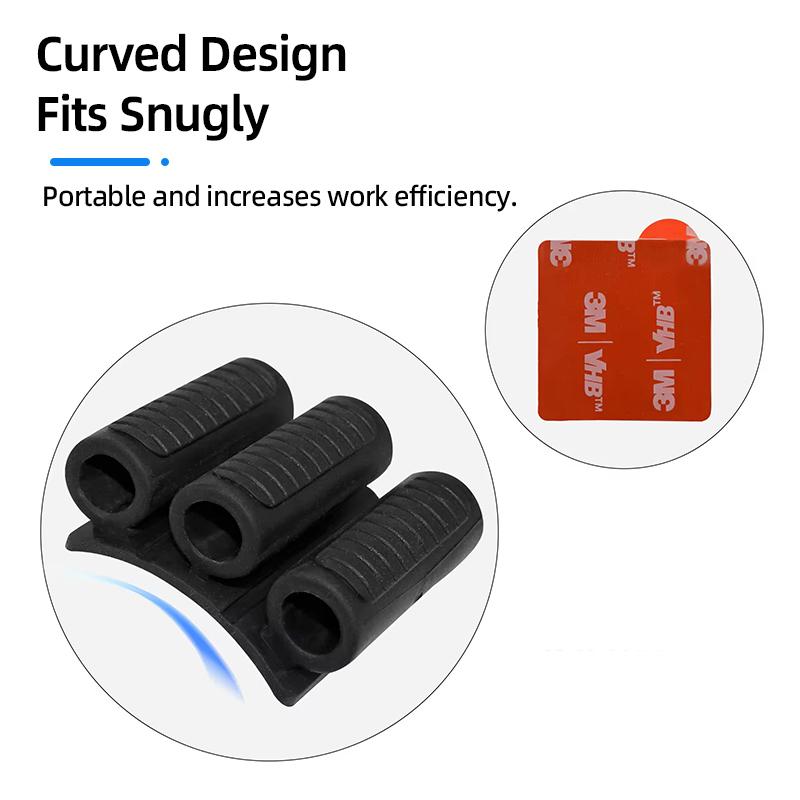 Держатель для отверток с 3 отверстиями, футляр для хранения сверл с шестигранным хвостовиком 1/4 с двухсторонней клейкой лентой 3M (3 метра), аксессуары для инструментов