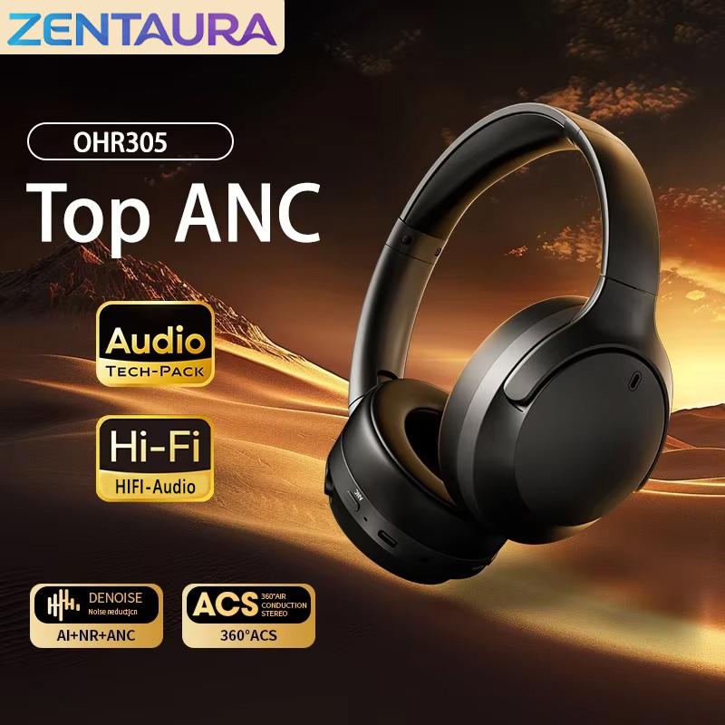 ZENTAURA Headphones Wireless Earphones Head Tracking 3D Spatial Audio Bluetooth 5.4 HIFI Headset ENC HD Mic Low-Latency