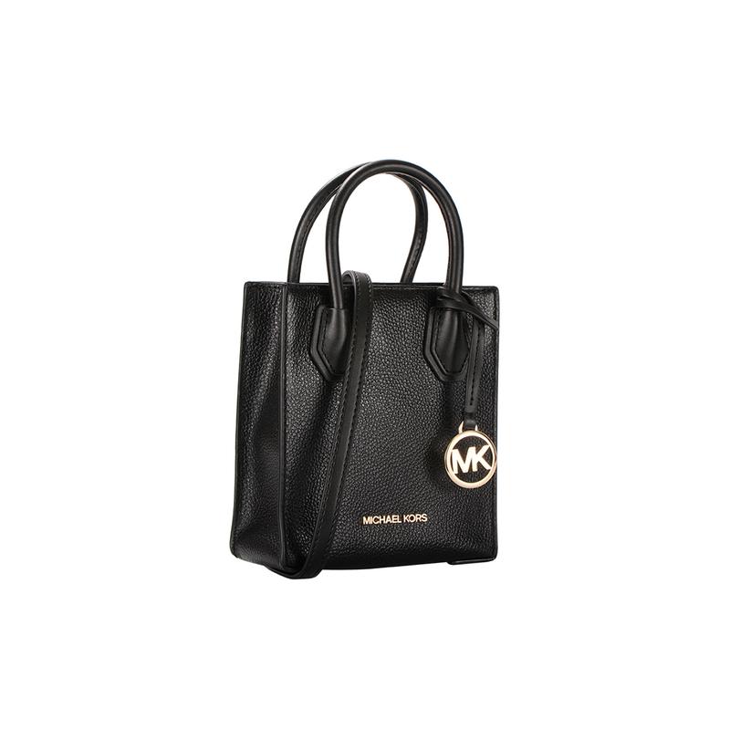 Michael Kors Mercer Classic Французская сумка-аккордеон для поездок на работу Сумка через плечо Сумка на плечо Кожаная сумка Мини Женская Чисто-черная