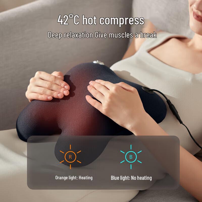 Philips PPM3101B Lumbar & Back Mini Massage Cushion with Heat