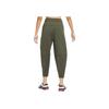 Nike Укороченные трикотажные джоггеры Dri-Fit Solid с высокой талией и шнурком, женские джоггеры цвета хаки и зеленого FB5429-325