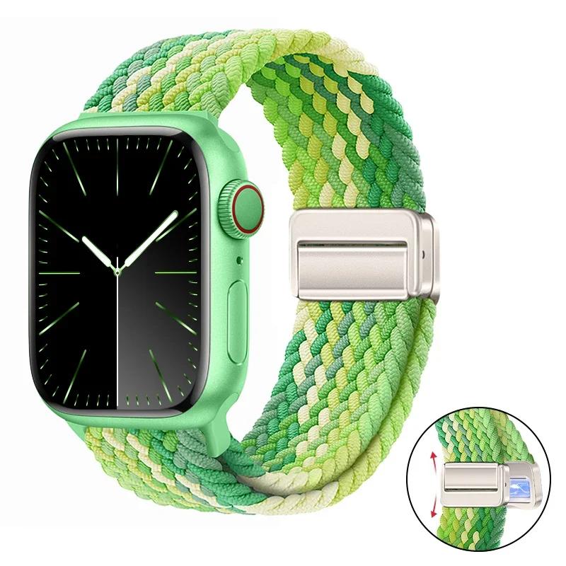 Нейлоновый браслет для Apple Watch ремешок 10 9 8 7 46мм 42мм 45мм 41мм Ultra 2 49мм Ремешок для iWatch Серии 6 5 4 3 SE 44мм 40мм Ремешок