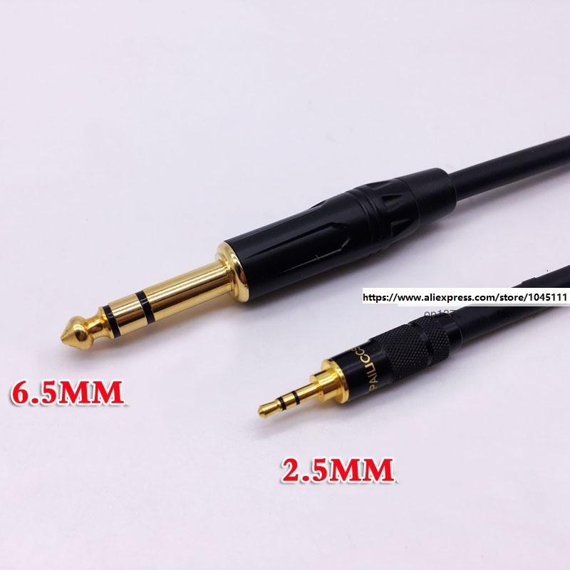 DIY HiFi Male 2.5mm to 6.35mm Male Stereo Audio Cable 2.5 to 6.5 6.35 TRS