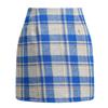 Women's, High Waisted, Plaid Skirt, Tight Fitting, Pencil, Wool, Mini Skirt