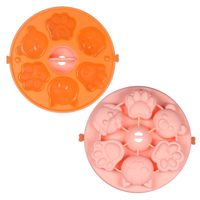 Силиконовая форма для детского питания и торта - Фигурки медведя и сосиски