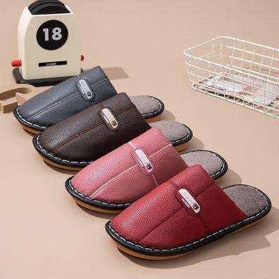Хлопковые тапочки, теплые осенью и зимой, на толстой подошве, водонепроницаемые, нескользящие и грязеотталкивающие для домашнего использования, зимние тапочки для согревания ног для пар