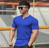 Мужская осенняя спортивная футболка Fitness Half Tight с коротким рукавом в полоску для баскетбола и бега