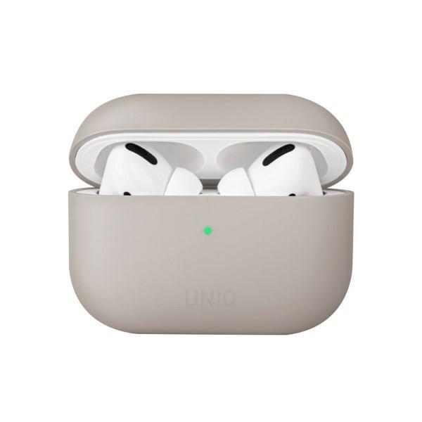 Etui do AirPods Pro UNIQ Lino Silicone - case pokrowiec beżowy