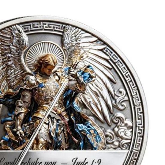 1/2/3 шт. Двусторонняя коллекционная монета Архангела Металлическая резьба St. Сувенирная монета Святого Михаила Жетоны испытаний христианской веры Декорация Религиозный подарок