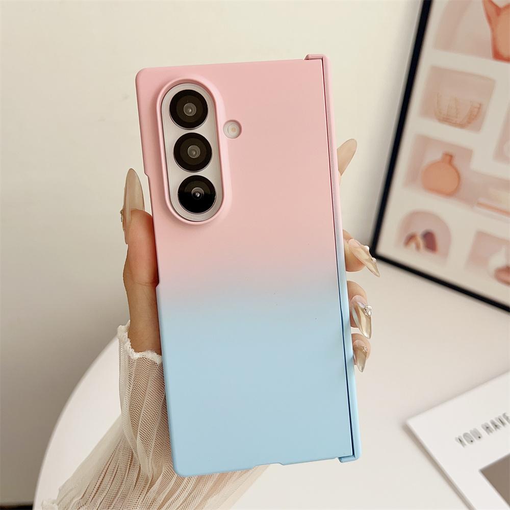 Чехол для Galaxy Z Fold 7 с защитой шарнира, ударопрочный, градиентного цвета, с жесткой задней крышкой, противоударный чехол для Samsung Galaxy Z Fold 7 6 5 4