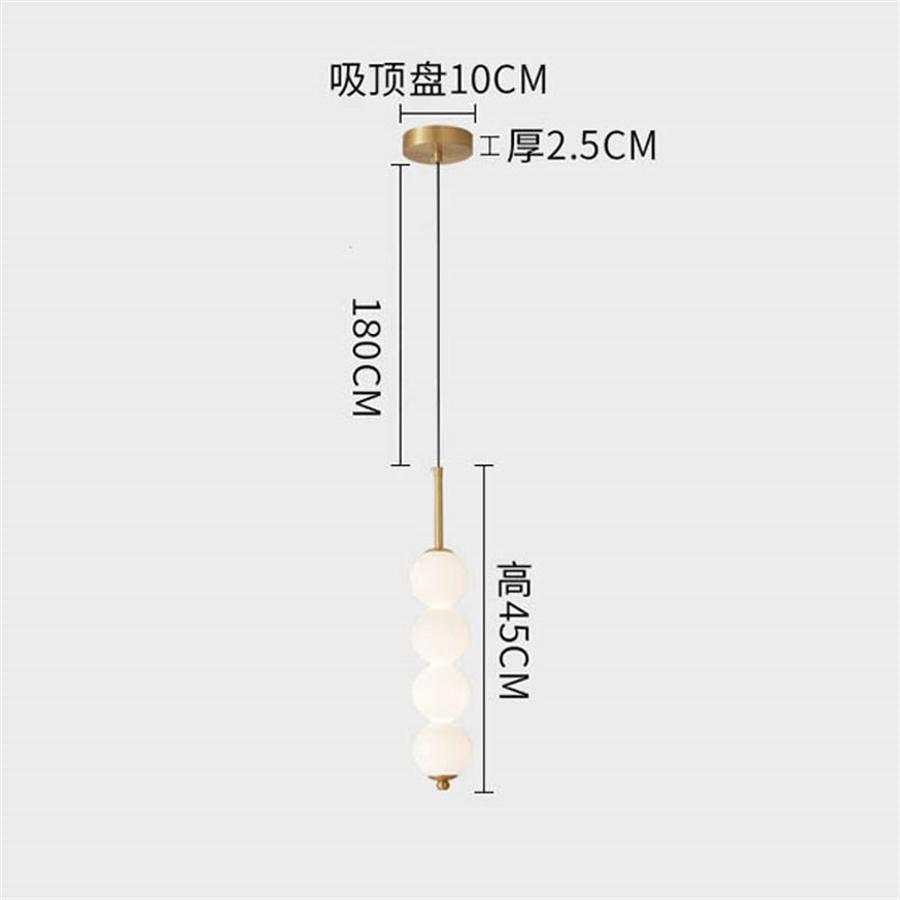 Nordic Copper Glass Ball Прикроватная длинная подвесная лампа для ресторана, подвесной светильник для кухонного острова, магазина, бара, подвесной светильник