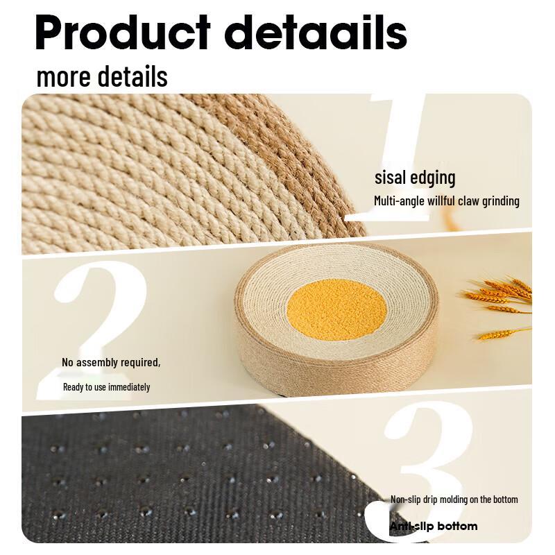 Round Sisal Cat Scratching Bed
