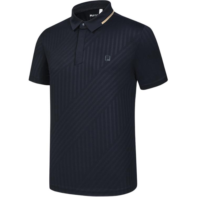 Fila Мужская однотонная футболка-поло для гольфа с защитой от солнца и охлаждающим эффектом Легендарно-синий A11M435143F-NV