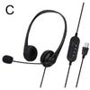 3.5mm Wired Headphones Universal Usb Tablet Headset With Noise Cancelling Microphone For Pc Laptop Computer Video Teaching