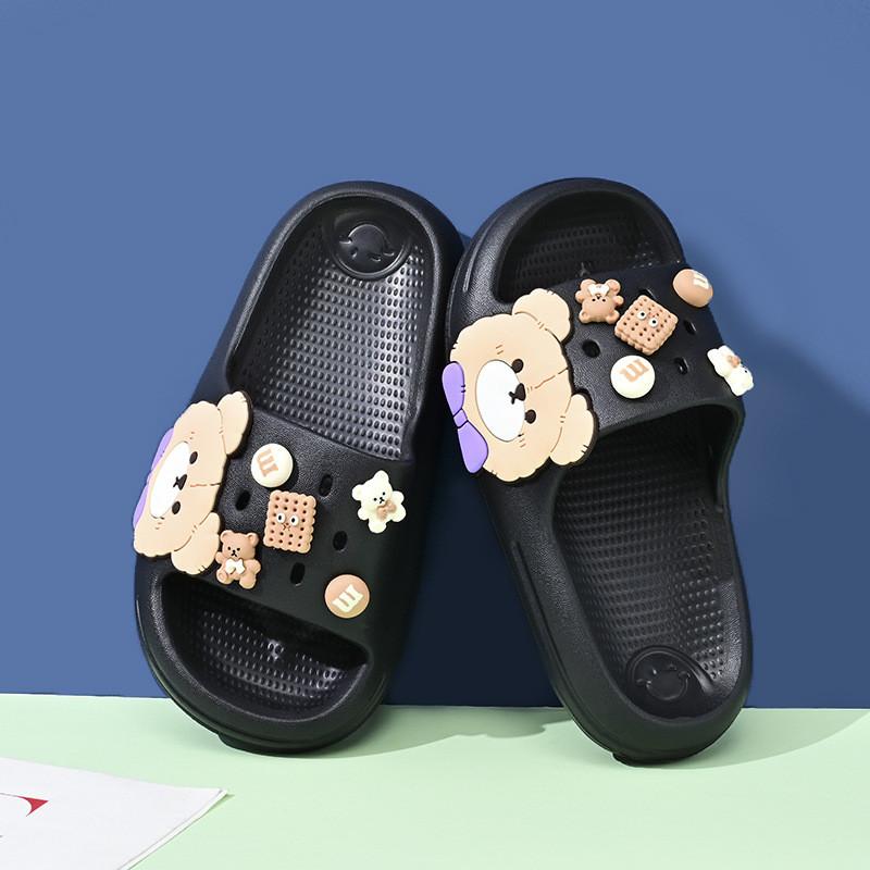 Удобные мультяшные детские тапочки для мальчиков и девочек с нескользящей подошвой и мягкой подошвой из ЭВА различных цветов и размеров для лета