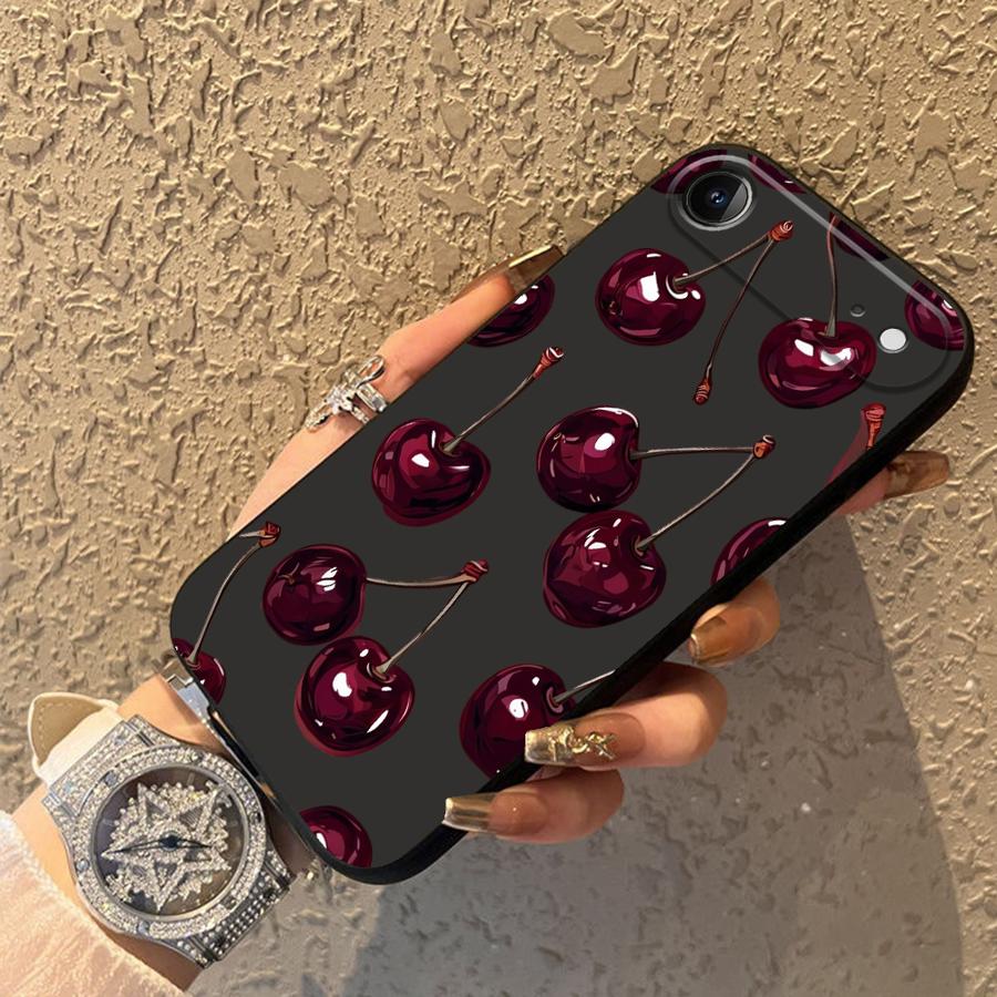 Чехол для Apple iPhone 17 Pro Max 14 11 12 15 Pro 7 8 Air 16 13 XR XS MAX Funda Чехол для телефона Фрукты Вишня