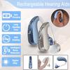 Digital Rechargeable Hearing Aid Intelligent Sound Amplifier Small Portable Deaf Audiphone Behind Ear