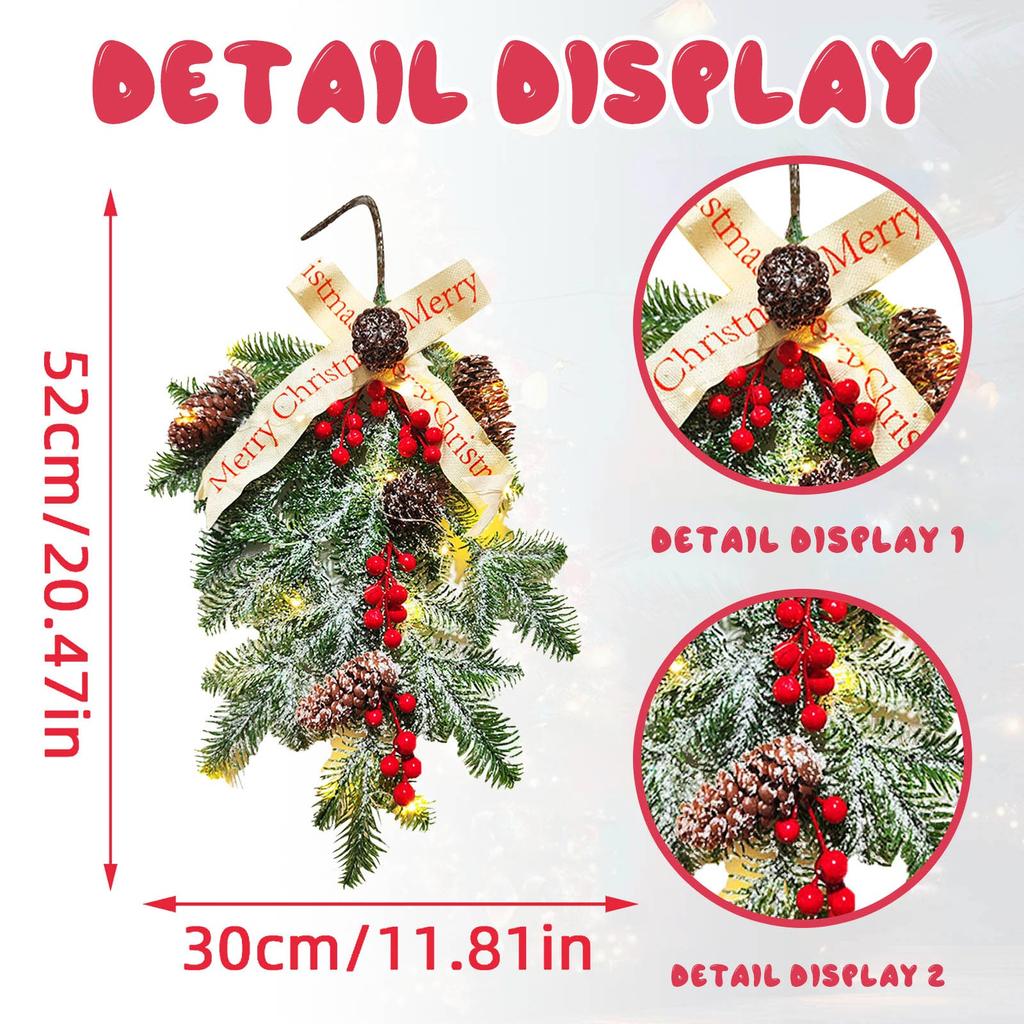 Рождественские украшения Рождественские иголки Подвесные настенные дверные подвесные светильники