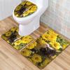 Animal Toilet Floor Mat Three-Piece Bathroom 3-Piece Carpet Doormat