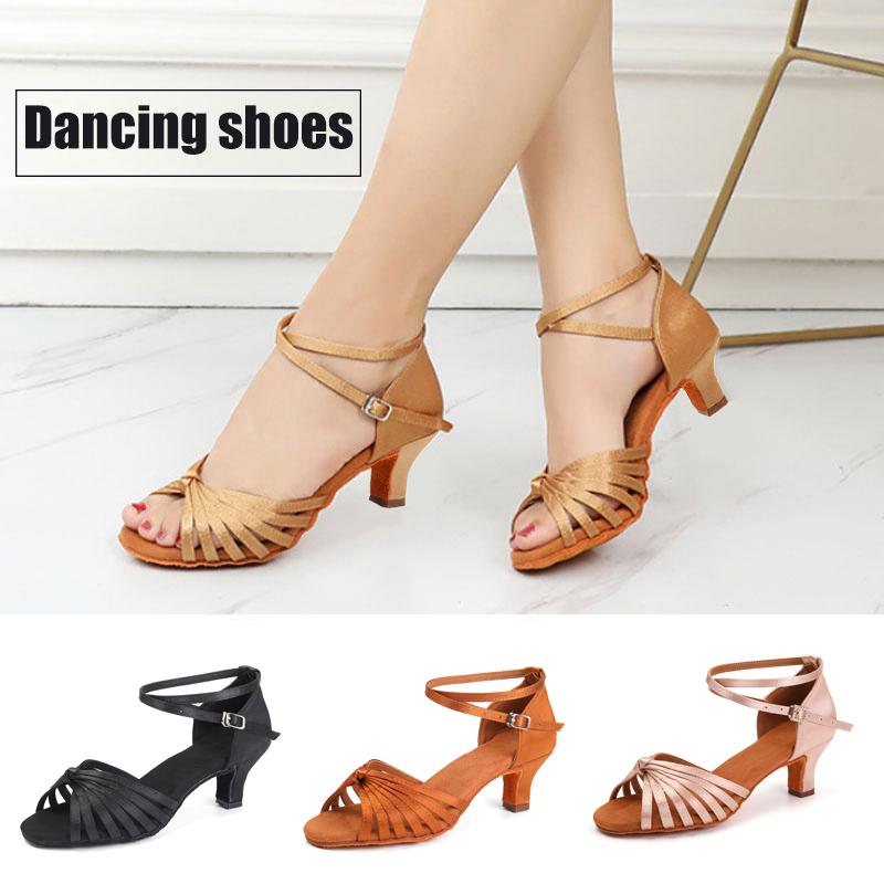 Women Girl's Dancing Shoes High Heels Professional Ballroom Latin Tango Dance Shoes