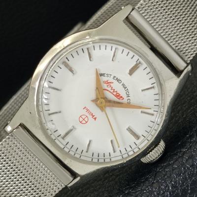 ВИНТАЖНЫЕ ЧАСЫ WEST END WATCH CO С РУЧНЫМ ЗАВОДОМ ШВЕЙЦАРСКИЕ ДЛЯ МАЛЬЧИКА БЕЛЫЙ ЦИФЕРБЛАТ a436449-2