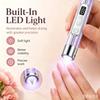 Professional Nail Drill 20000RPM USB Rechargeable 500mAh LED Display Reversible Nail Lamp 6 Speeds Manicure Pedicure Lilac