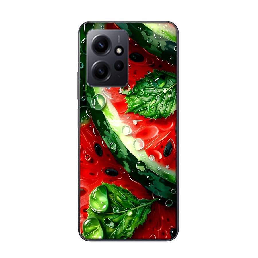 Летний арбузный чехол для телефона For Redmi 12 13C 12C 15C 9 10 10C Note 13 Pro Plus 14 15 Pro 9T 9C 9A TPU Мягкий чехол Прозрачный Ce