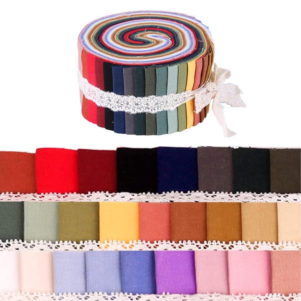 36 шт. Ткань Jelly Roll, Свернутая хлопковая ткань, Полоски для пэчворка, Хлопковая ткань для пэчворка и рукоделия