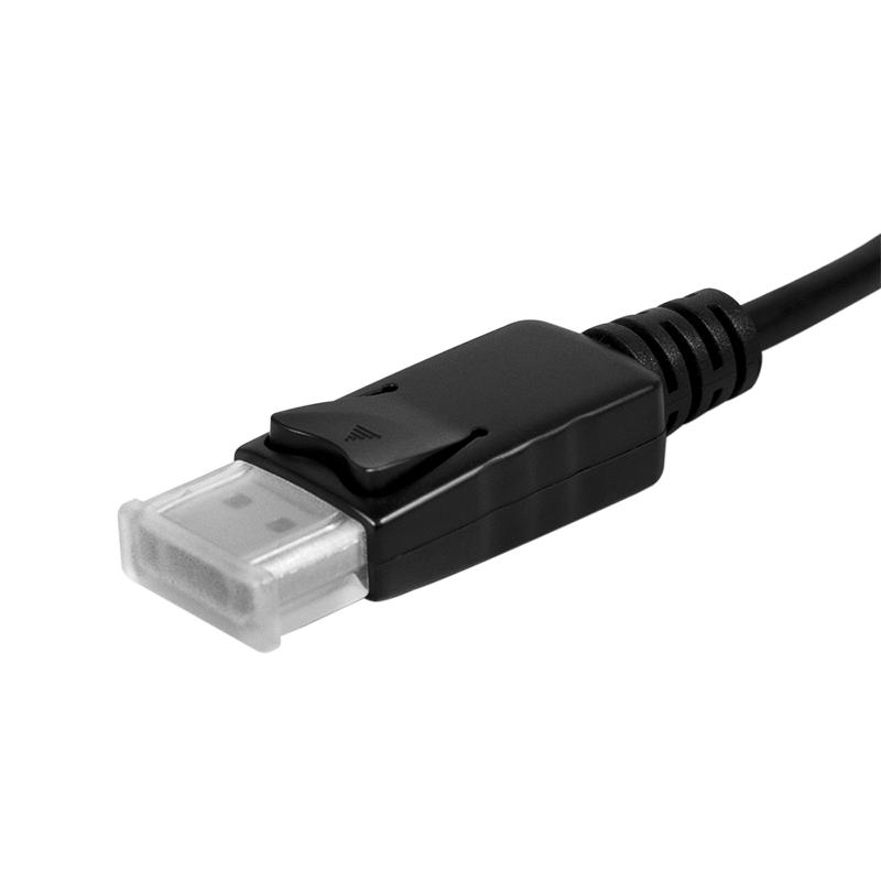 LogiLink DisplayPort DP/M to HDMI+DVI+VGA Adapter, 4K/30 Hz, Black, 0.1 m