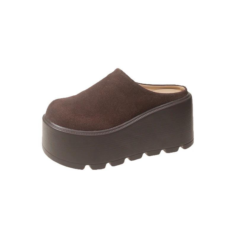 Модные женские шлепанцы на высокой платформе 7 см, танкетки, блестящая обувь, женские уличные кожаные повседневные массивные кроссовки, летние дышащие сетчатые шлепанцы