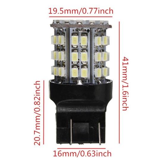 2 шт. 12 В T20 7440 7443 64 SMD белый 6000K автомобильный задний тормоз задний светодиодный светильник