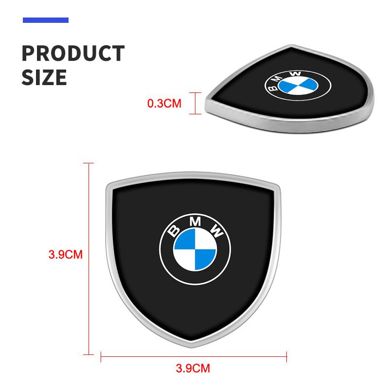 3D Metal Car Body Fender Emblem Shield Stickers Decor Auto Accessories For BMW 2 Series F22 F23 F45 F46 F87 F44