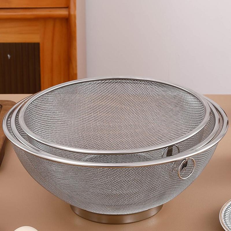 Сито для муки из нержавеющей стали, дуршлаг, сливная корзина, фильтр, сито для сока