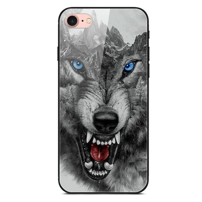 For iPhone 18 7 8 Plus Case Fashion Lovely Tempered Glass Phone Back Cover for iPhone 18SE SE 2020 Bumper Cases for iPhone 187 7Plus Capa